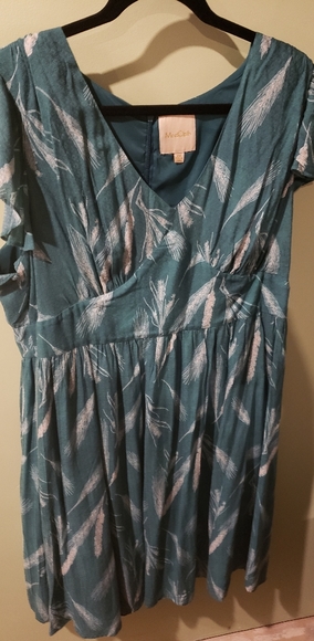 Modcloth V Neck Flutter Sleeve A Line Dress - Picture 5 of 5